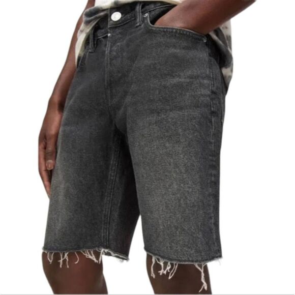 All Saints Other - AllSaints shorts Switch raw hem black denim W30